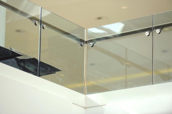 Interior Frameless Glass Railings/ Base Shoe